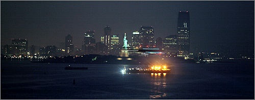 Queen Mary: Ankunft New York, Freiheitsstatue